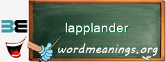 WordMeaning blackboard for lapplander